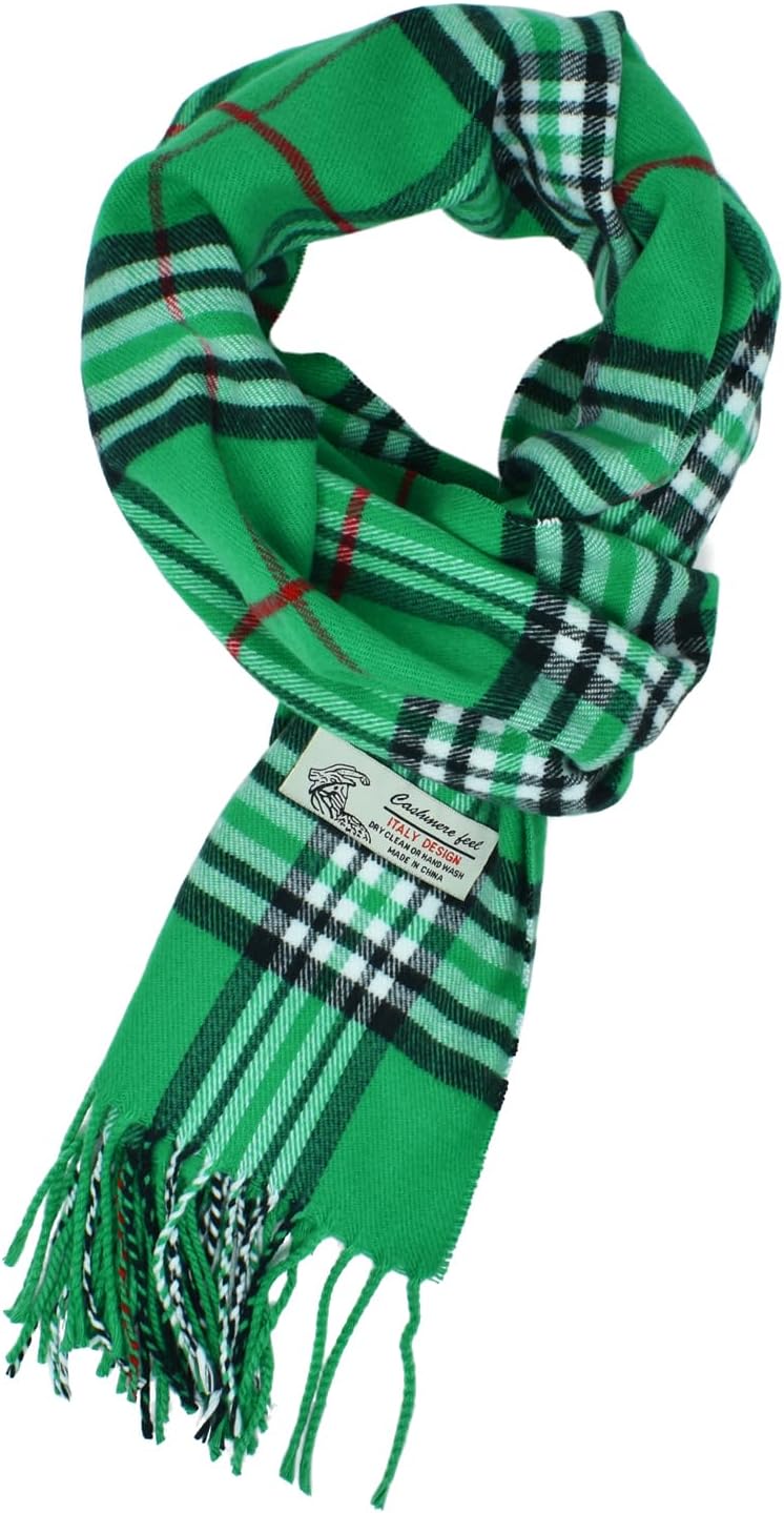 Glory Max Unisex Classic Tartan Plaid Winter Scarf Soft Cashmere Feel 72"x12" - Image 1